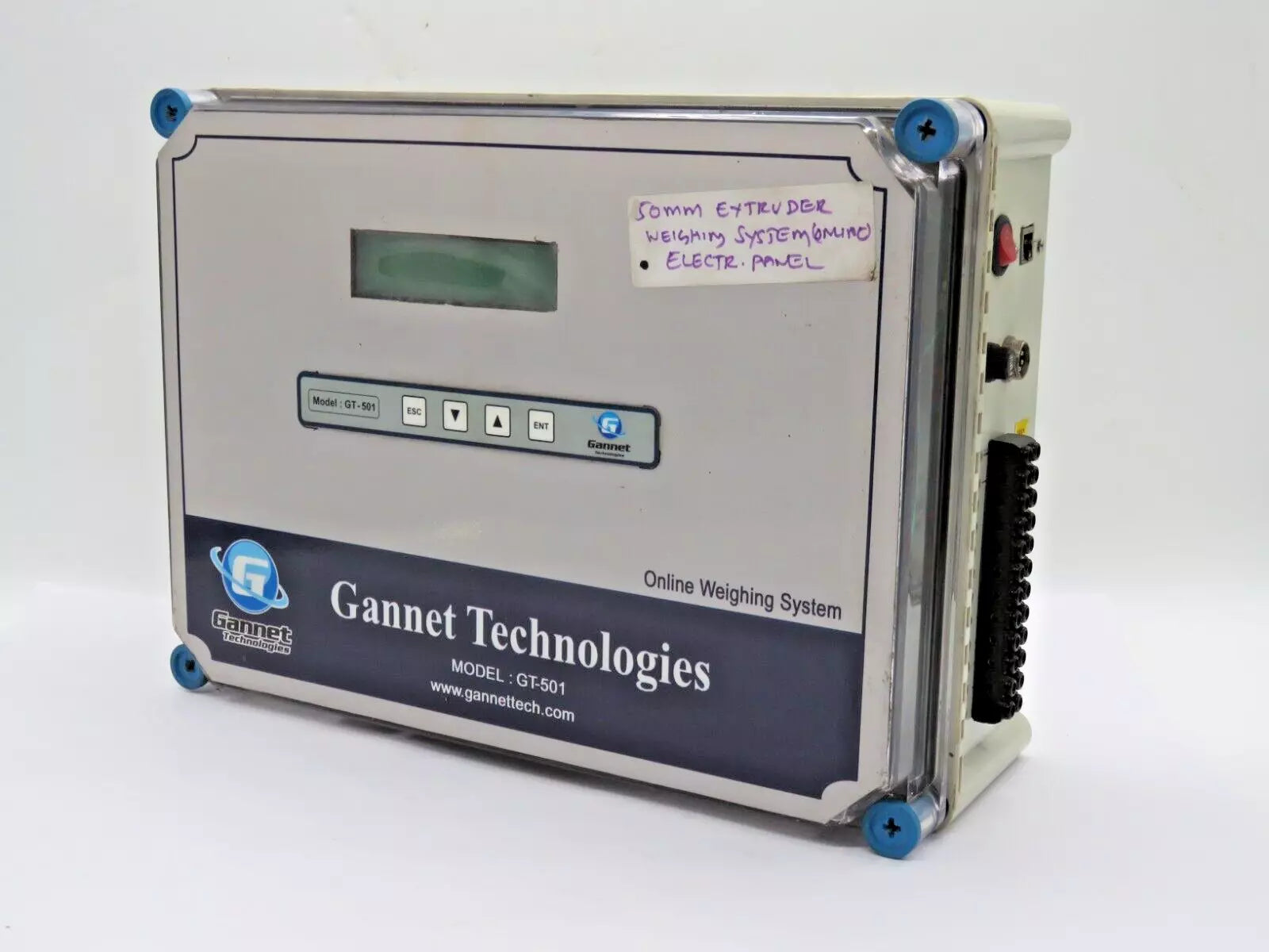 Gannet Technologies GT-501 Online Weighing System Control Panel for Extruder