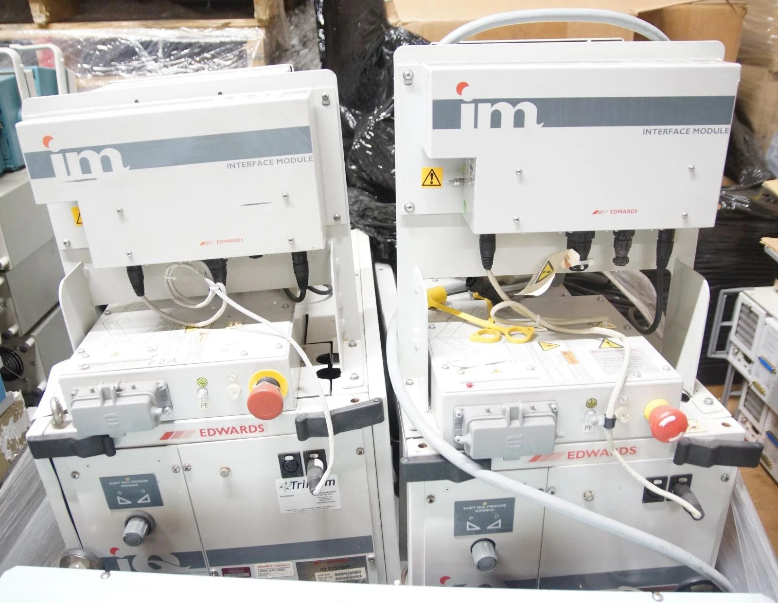 Pair of Edwards iQDP40 Dry Vacuum Pumps with Interface Modules