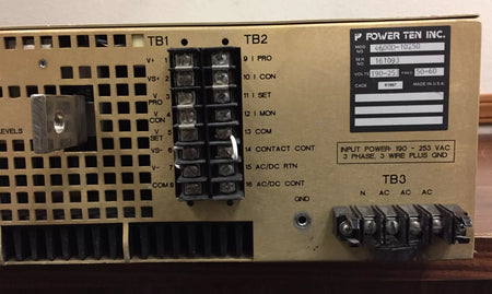 Power Ten 4600D-20250 0-10 Volts DC 0-250 AMPS Heavy Duty DC Power Supply