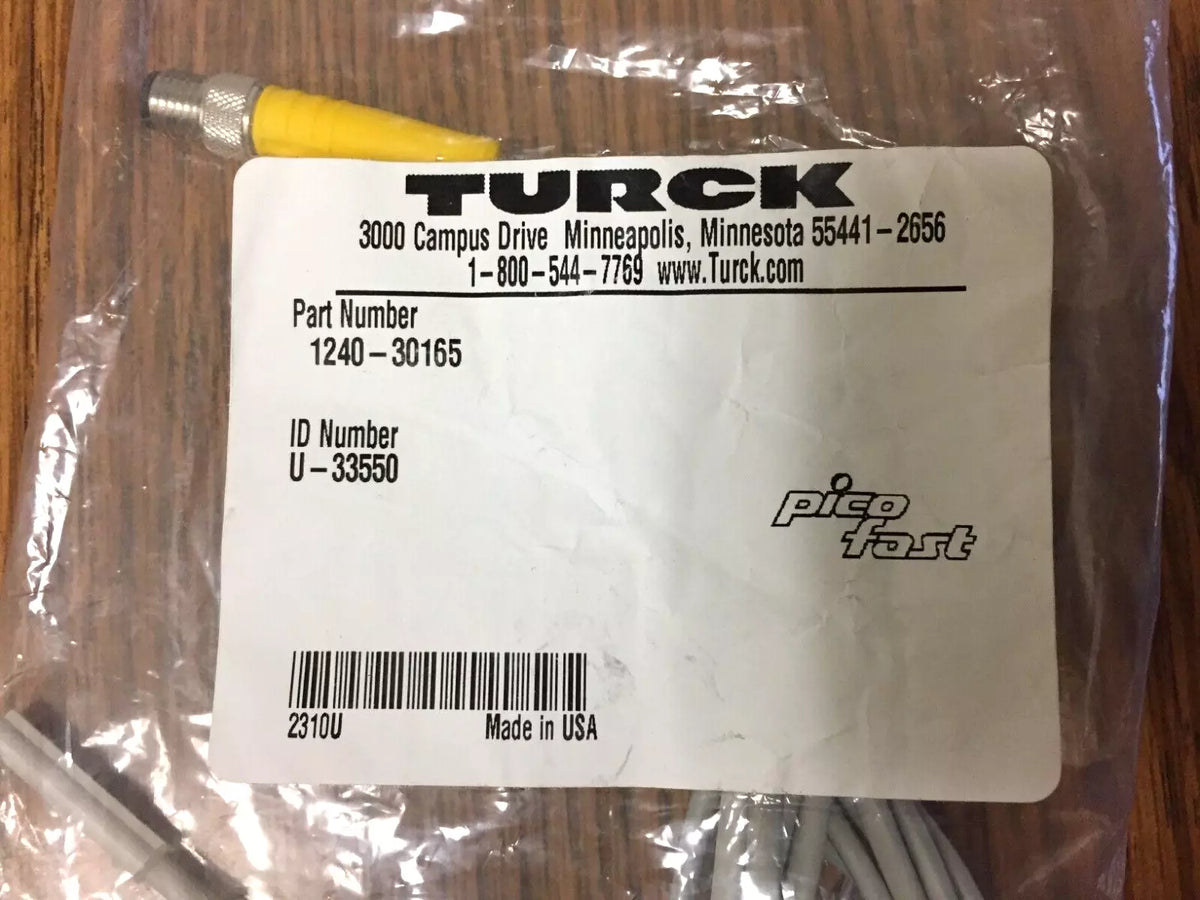 Turck 1240-30165 Proximity Sensor Cordset 3-Pin Connector with SMC D-M9N Auto-Switch