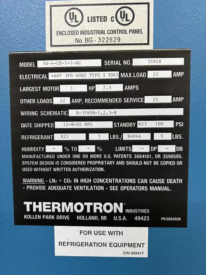 Thermotron FA-4-CH-1-1 Altitude Chamber