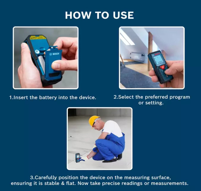 Bosch GLM 40 Laser Distance Measurer Professional Tool ±0.15m, 40m Range