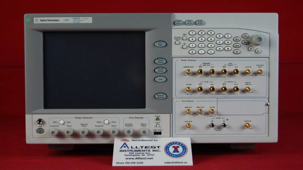 Agilent Keysight N4903B MY49100475 Serial J-BERT, 150 Mb/s - 12.5 Gb/s, Optional Features
