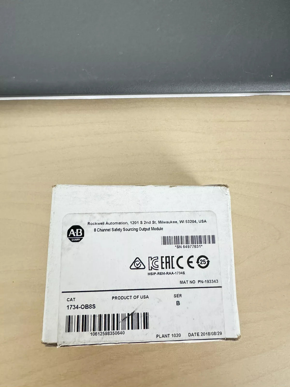 Allen Bradley 1734-OB8S Series B Output Module 1734OB8S