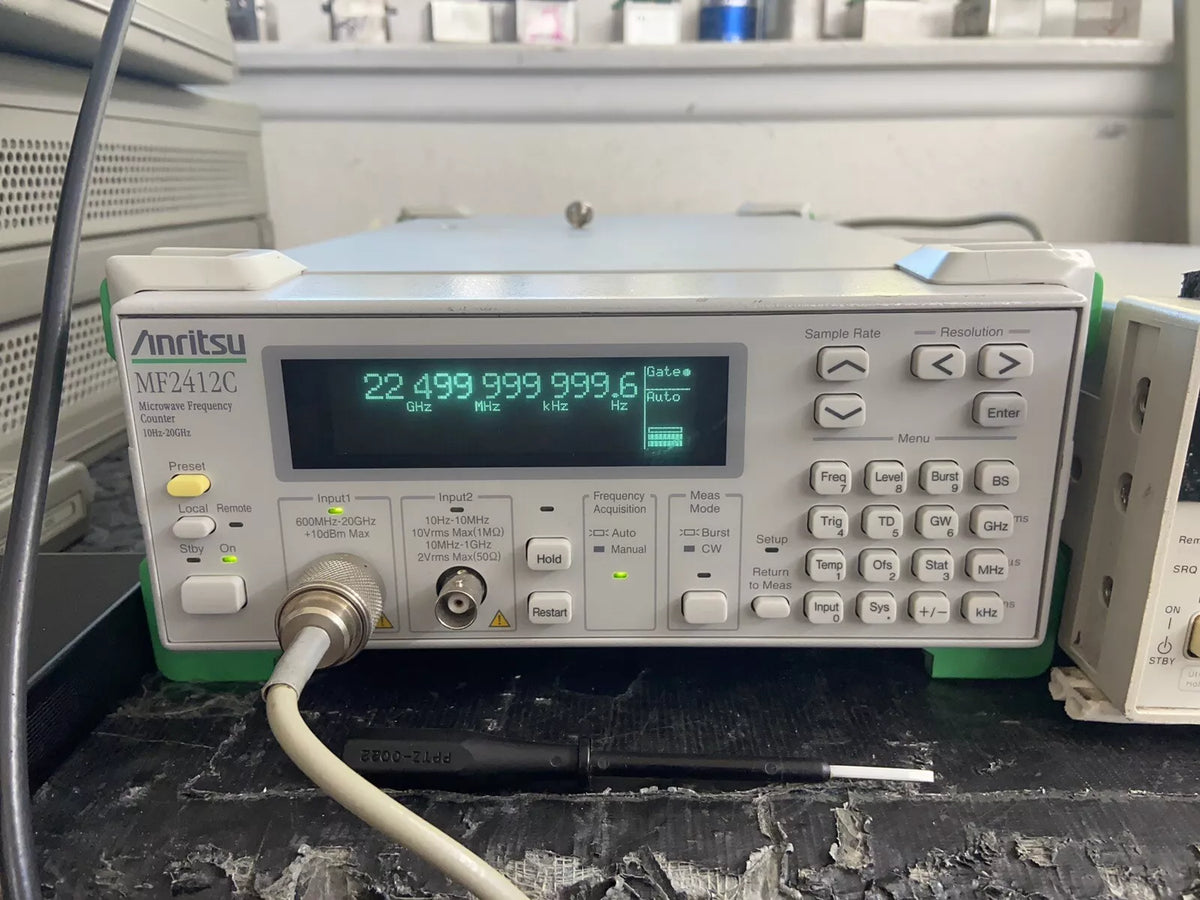 Anritsu MF2412C Microwave Frequency Counter 10Hz - 22.5GHz NIST Cal'd Opt 2