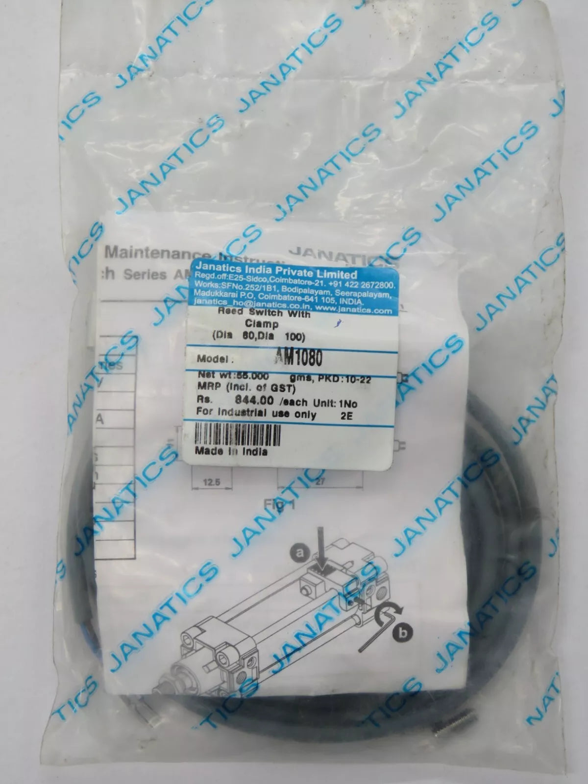 Janatics AM1080 Reed Switch with Clamp (A13080,100)