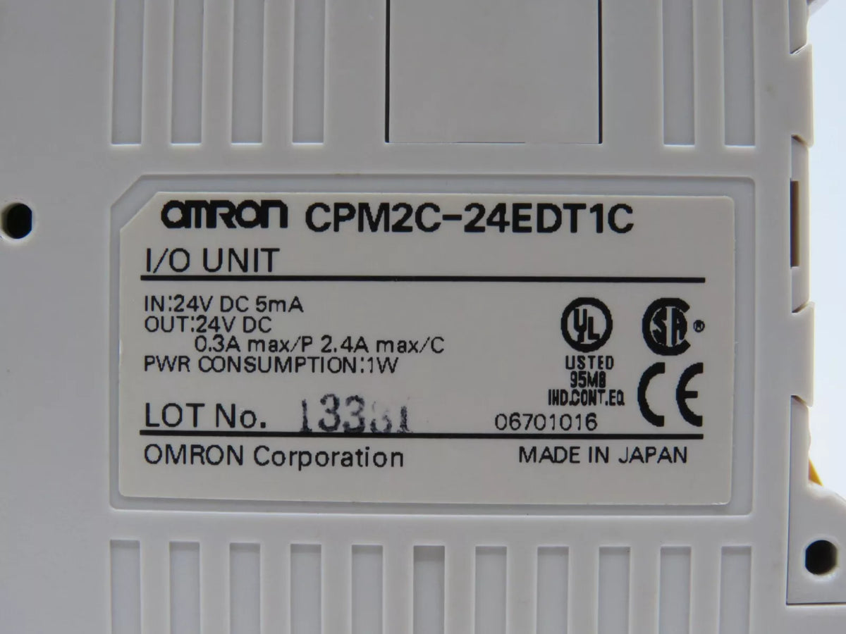 Omron CPM2C-24EDT1C I/O Expansion Unit 24VDC 5MA 0.3AMP LED Indicators