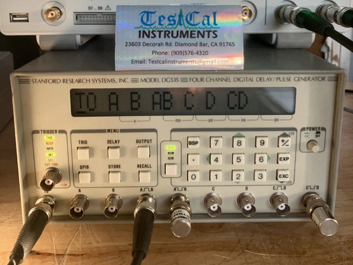 Stanford Research DG535 Delay / Pulse Generator OPT 01, 02, 03. Cal'd with data.
