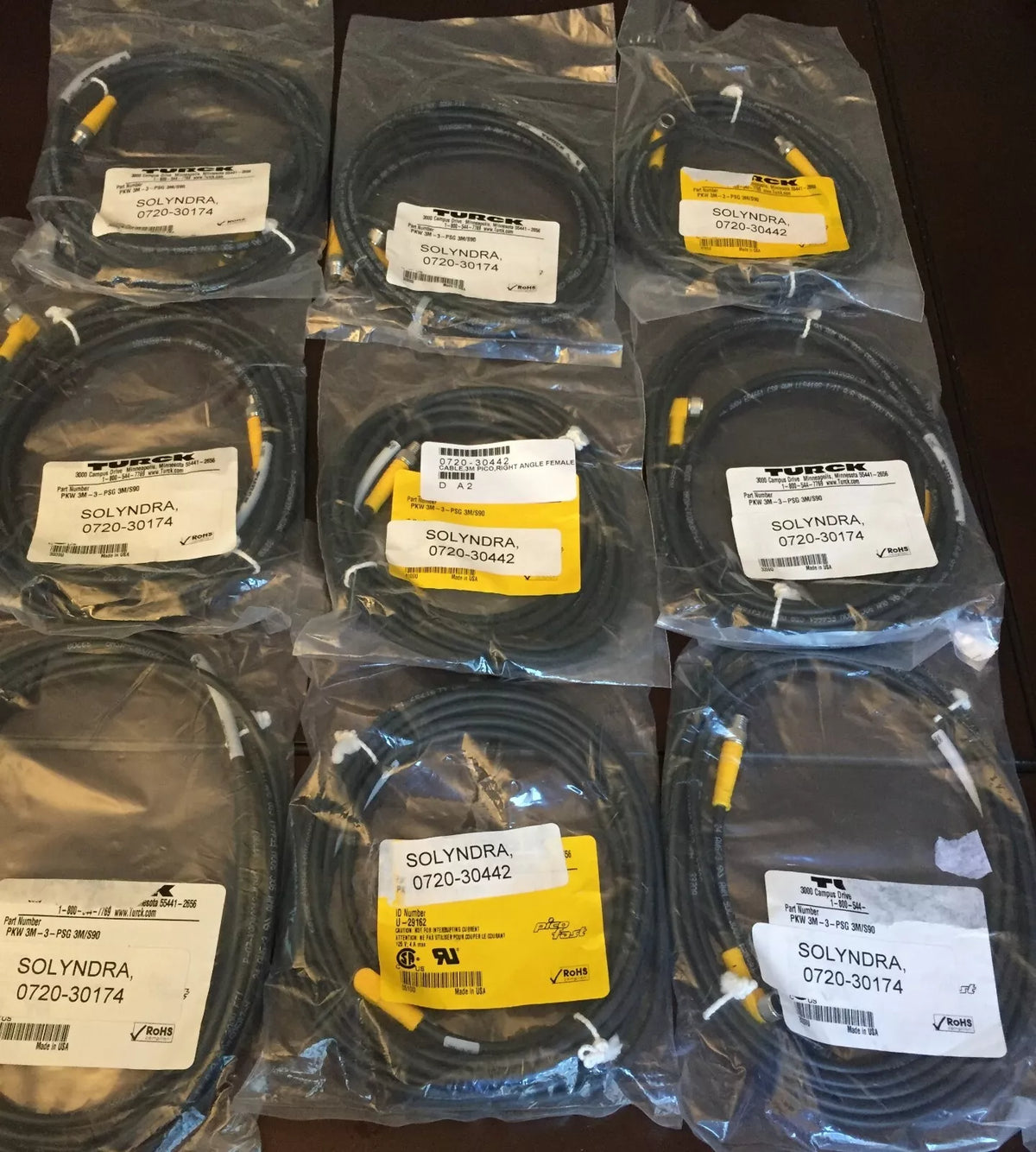 Turck PKW 3M-3-PSG 3M/S90 M8 Picofast 3-Wire Cordset 3M