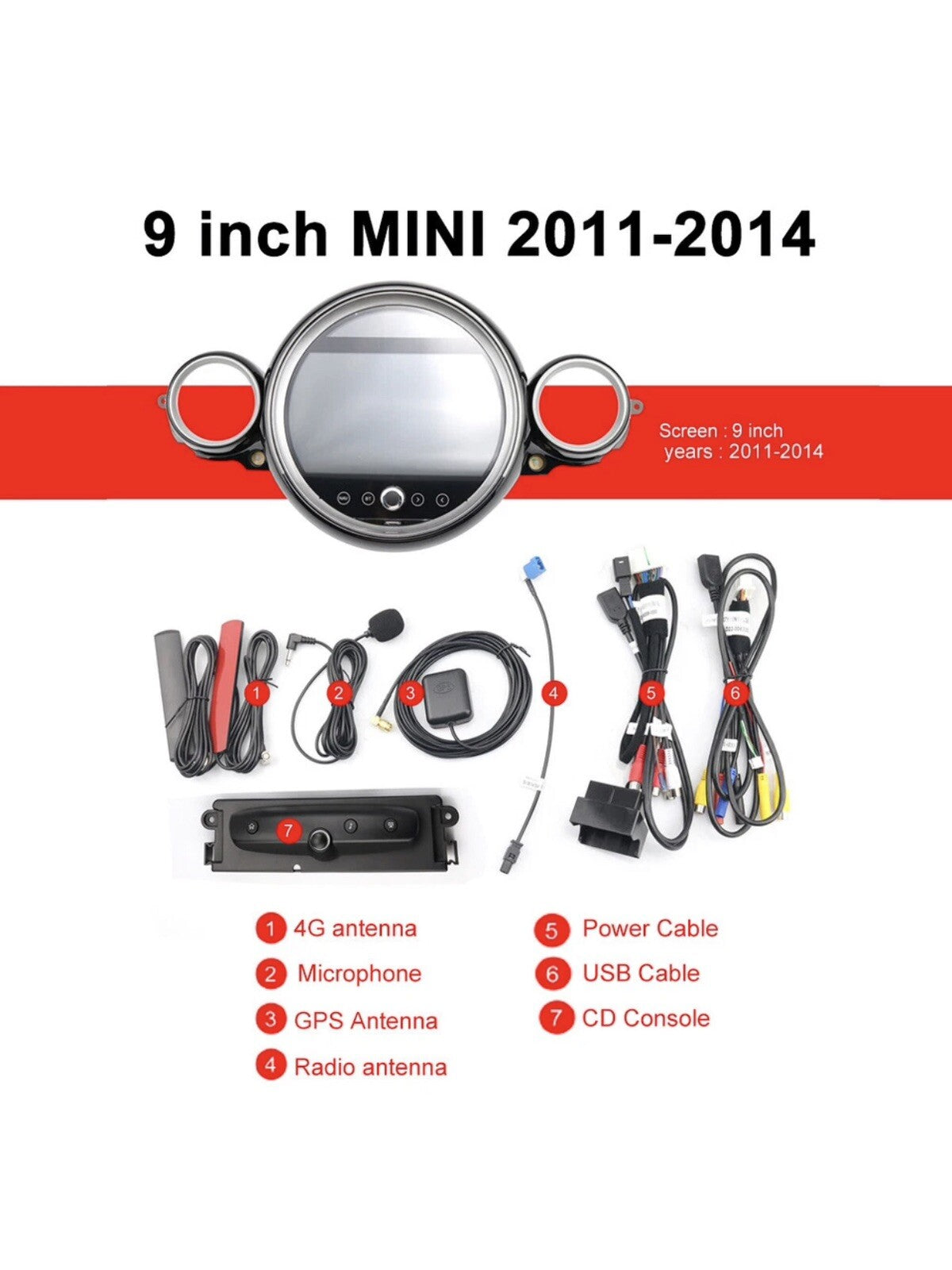 For BMW Mini Cooper R56 2011-2016 Android Car Radio Audio Player Multimedia 128G