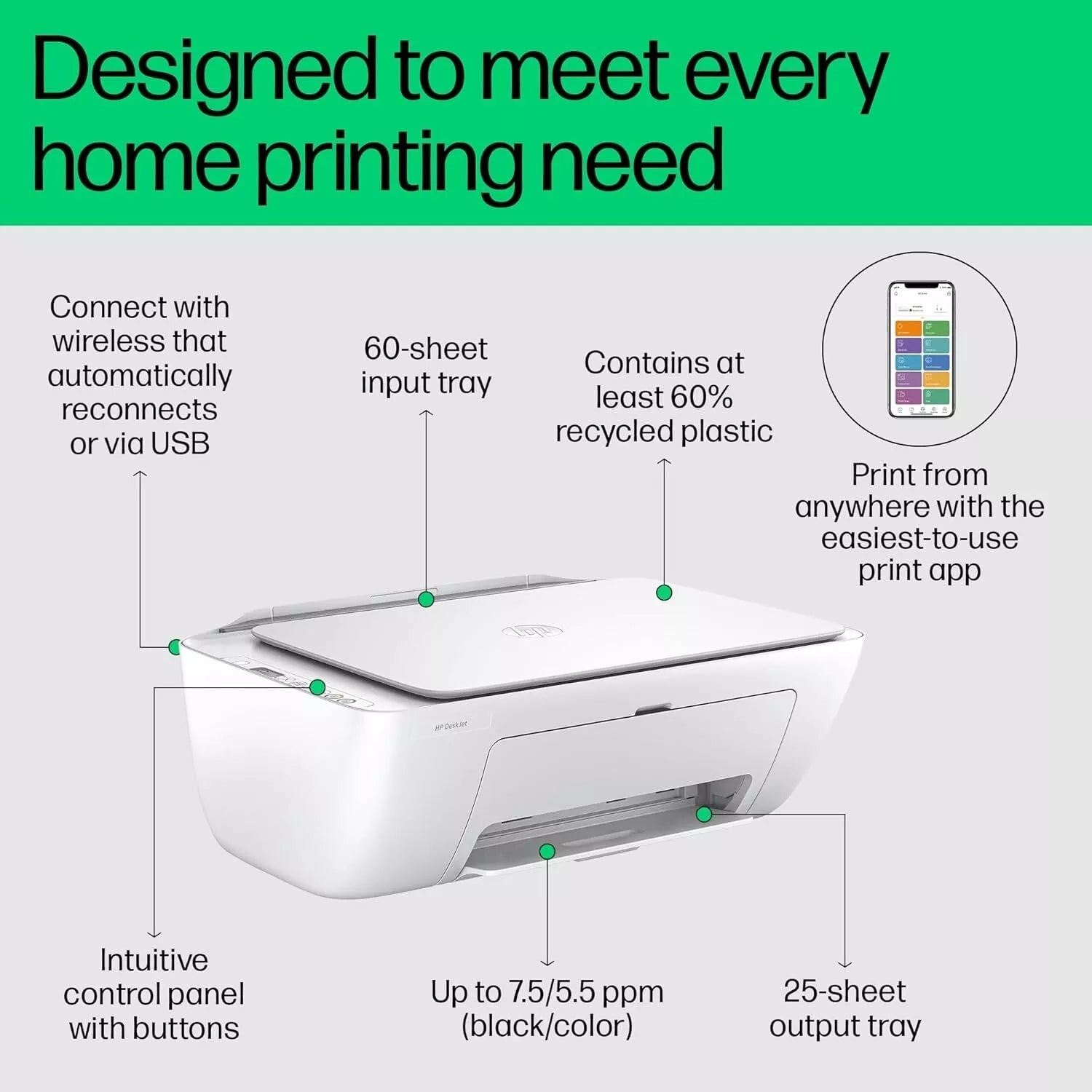 HP DeskJet 2820 All-in-One Wireless Printer