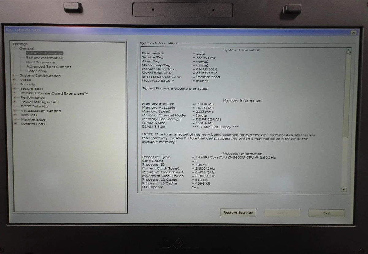 Lot 4 Dell Latitude Rugged 5414 Core i7-6600U 2.6GHz 16GB DVD-RW No HDD