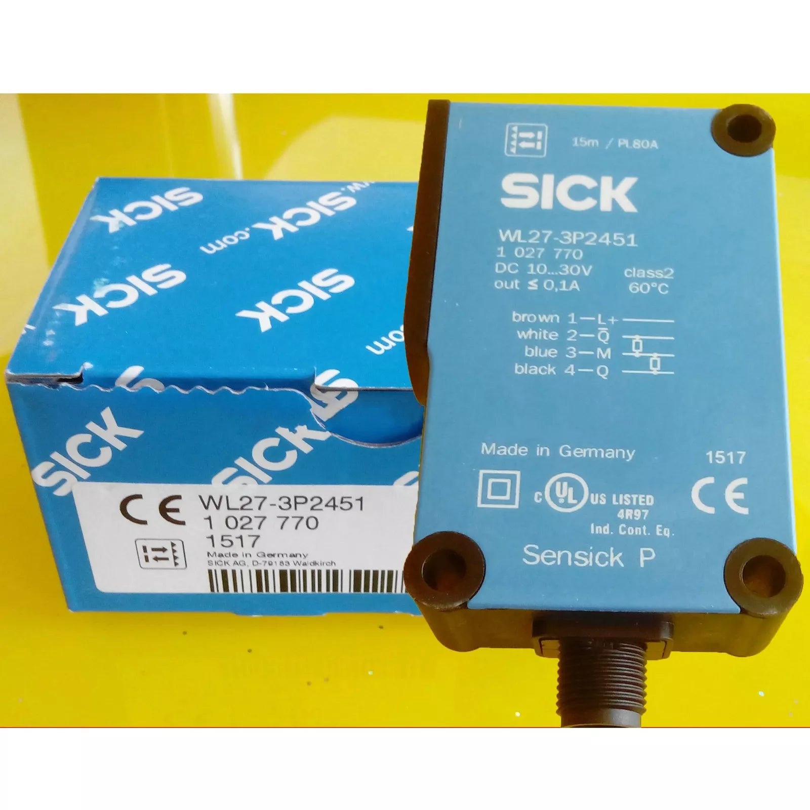 One New Sick WL27-3P2451 Photoelectric Sensor