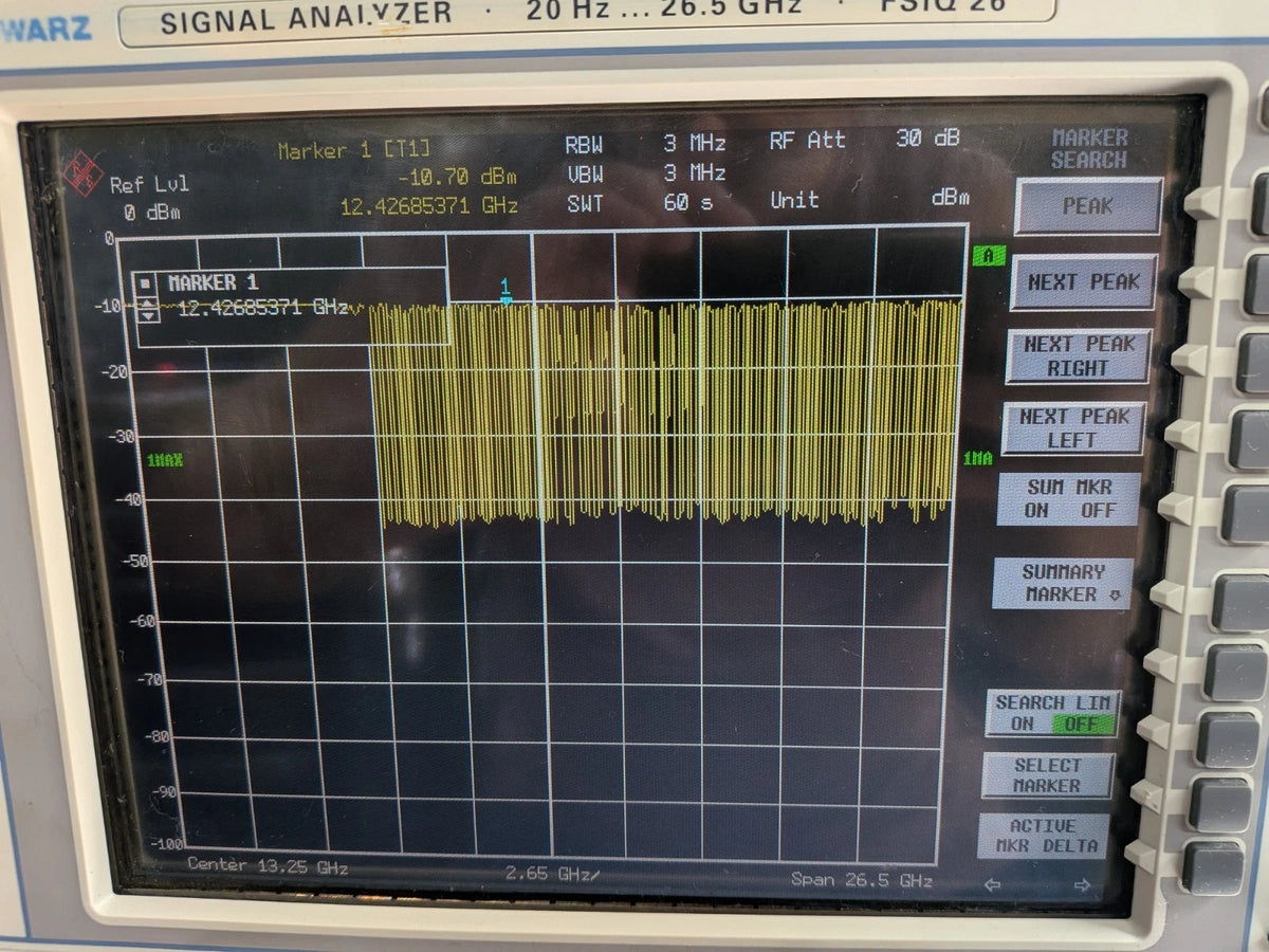 Rohde & Schwarz FSIQ26 20 Hz-26.5GHz Spectrum Analyzer Iq Ext Mixers Opt!  R&S