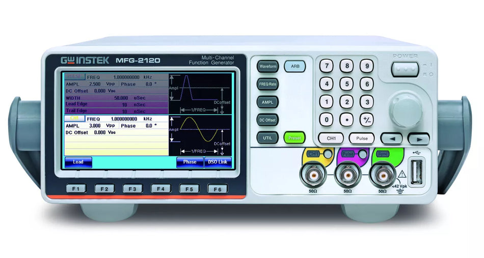GW Instek MFG-2120 Dual Channel Arbitrary Function Generator 20MHz AFG Pulse Gen
