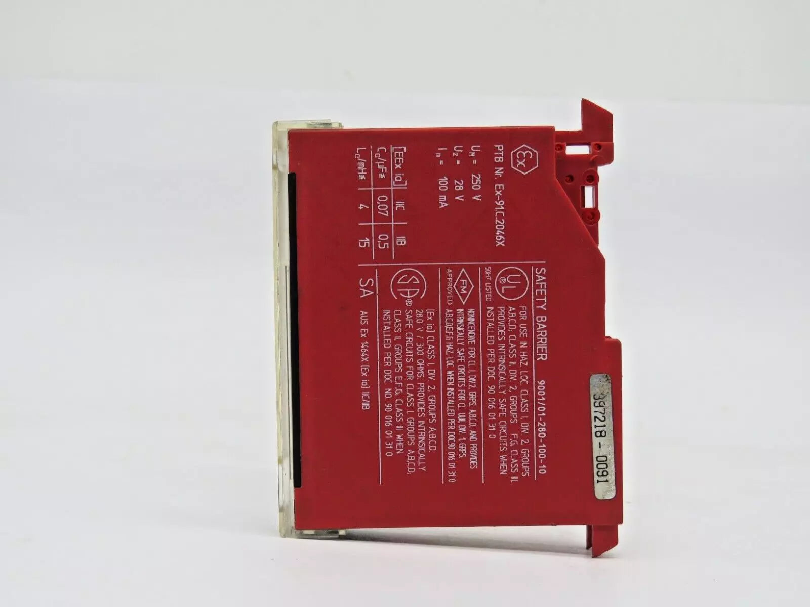 Intrinspak Ex-Approved Safety Barrier 9001/01-280-100-10 250V 28V 100mA