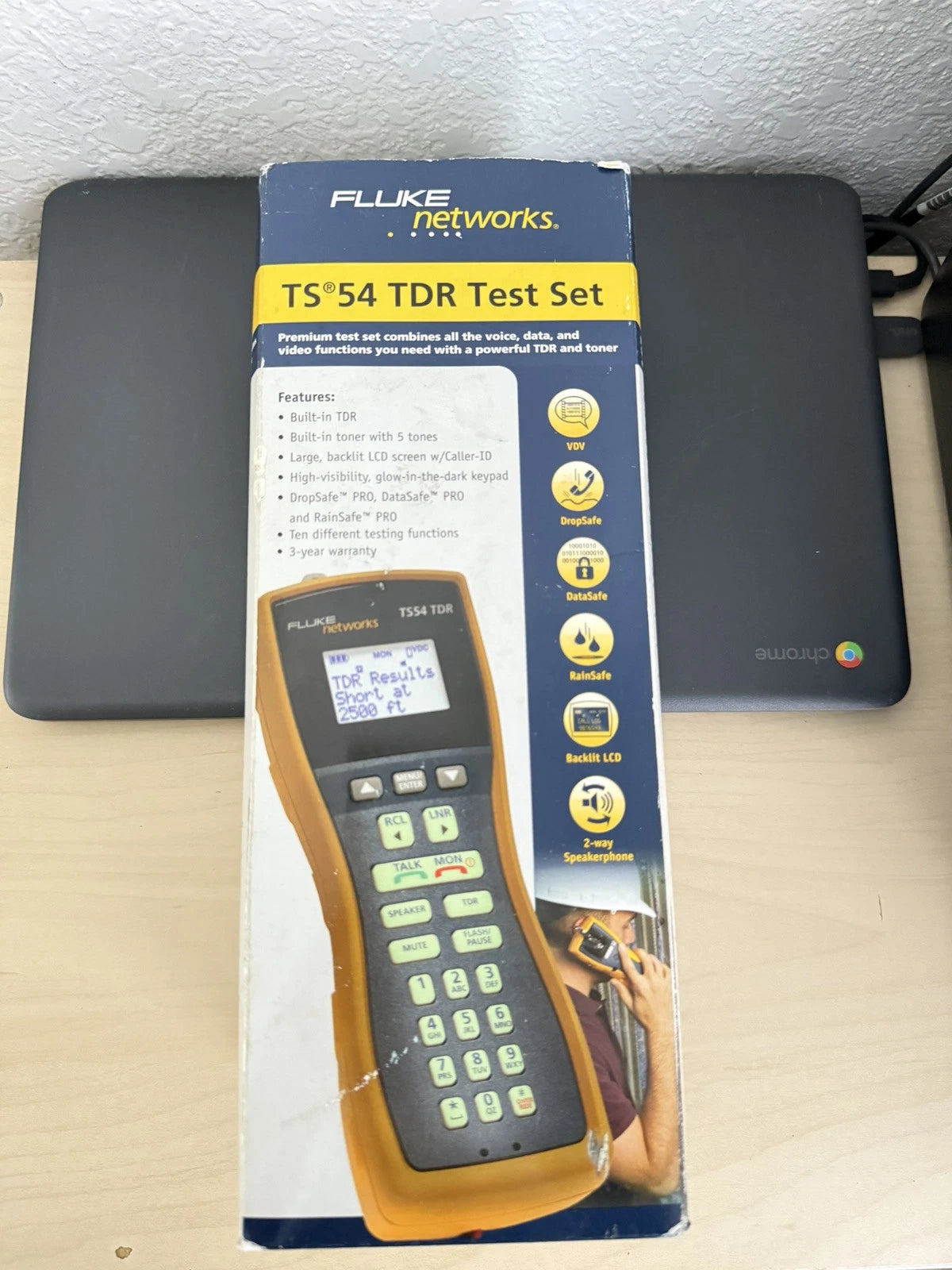 Fluke Networks TS54 TDR LCD Phone Time Domain Test Set Reflectometer - New Sealed