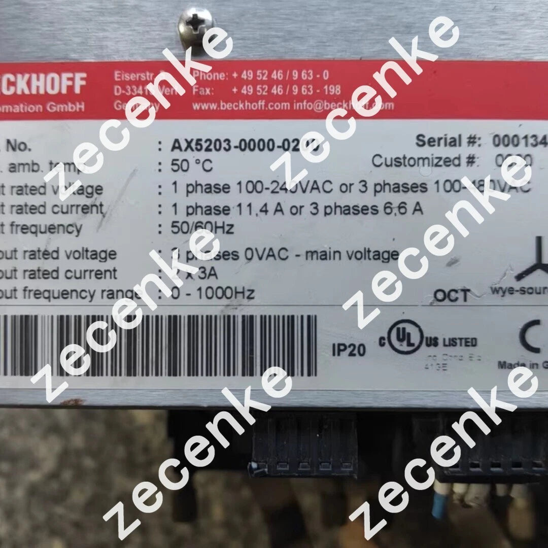 Used Beckhoff AX5203-0000-0200 Digital Compact Server Driver