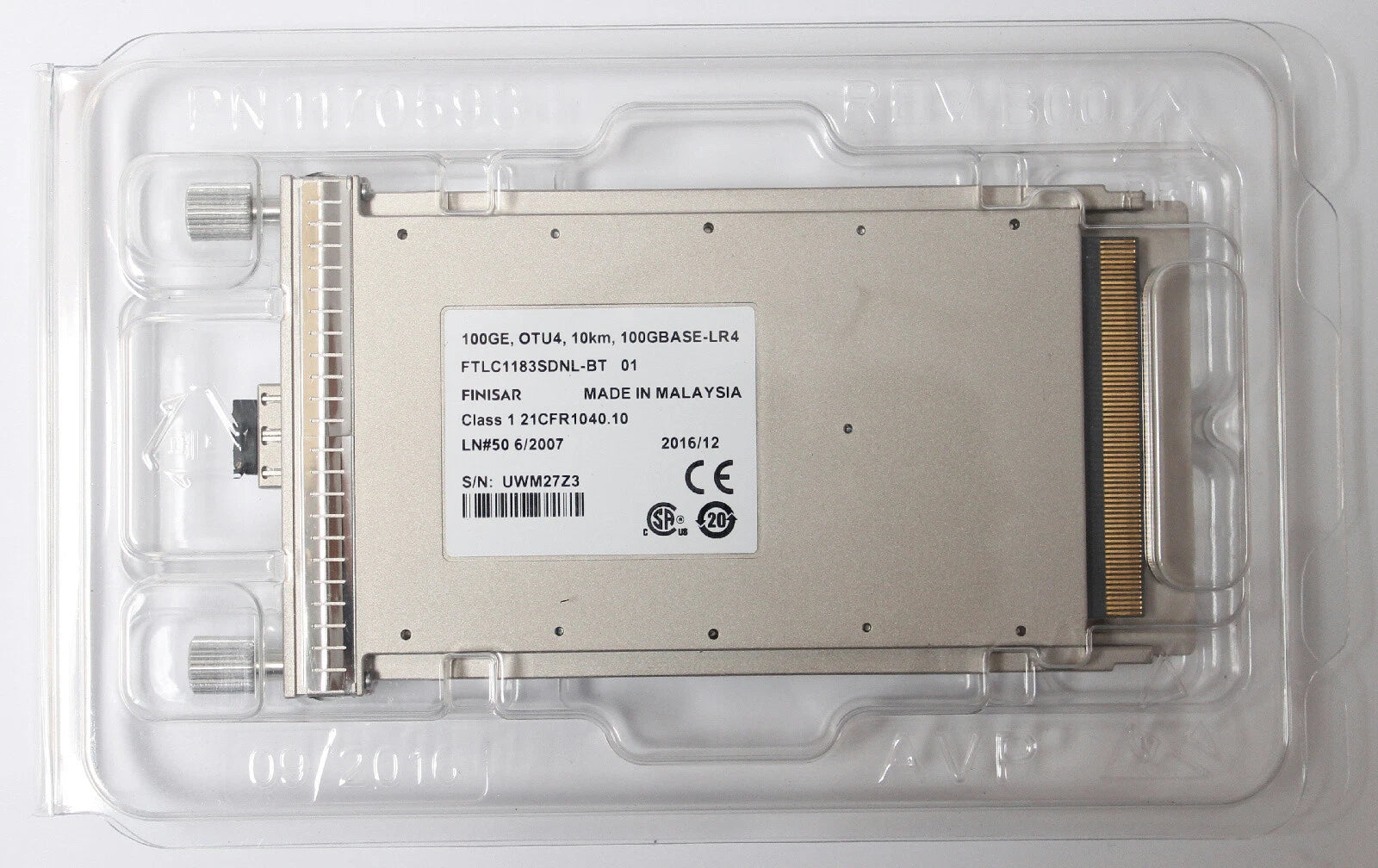 BTI BP3AMDLI CFP Transceiver 100G OTU4 10km 100GBASE-LR4 Finisar FTLC1183SDNL-BT