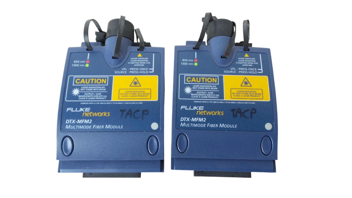 LOT OF 2 Fluke Networks DTX-MFM2 MultiMode Fiber Module - Free Shipping