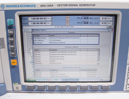 Rohde & Schwarz SMU200A 100kHz - 2.2GHz Vector Signal Generator OPT B10 B13 B20
