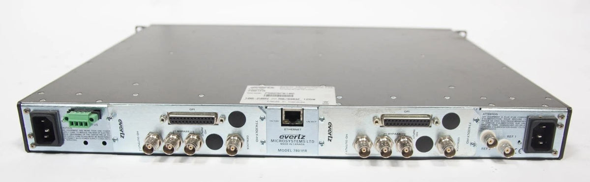Evertz 7801FR Multiframe Digital Signal Processor with 2x 7743DLY-HD Boards
