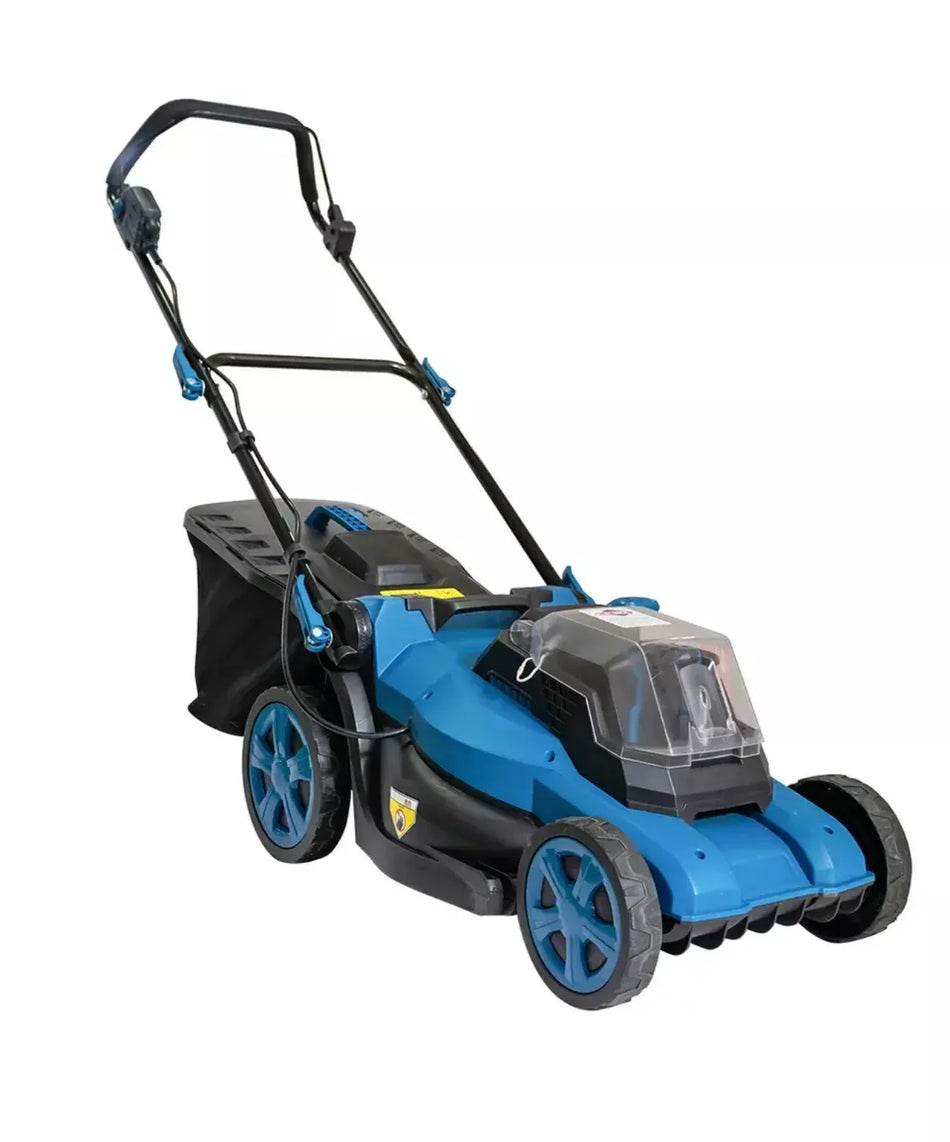 Electric Cordless Hand Push Lawn Mower Grass Box for Home Use