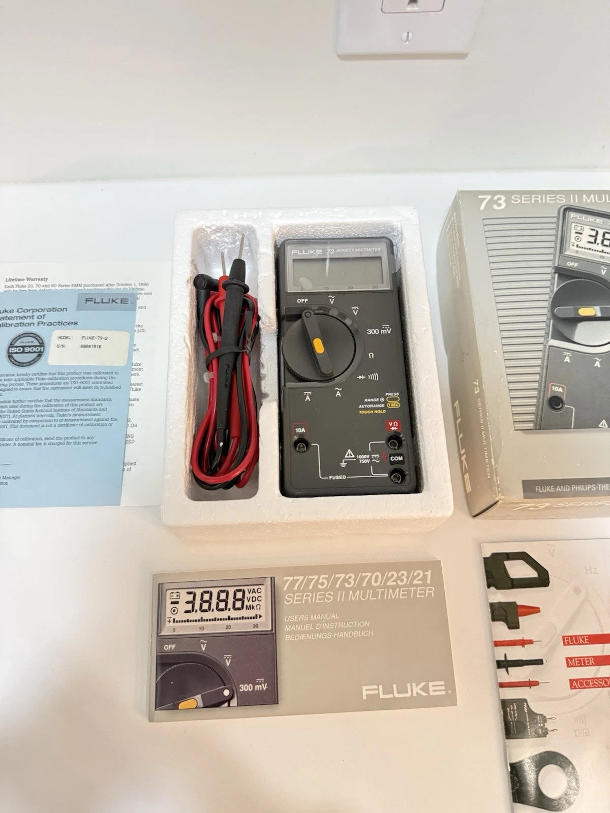 FLUKE 73 Series II Multimeter in New Factory Box - Tested & Fast Shipping