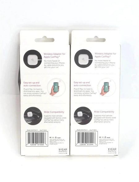 Lot of 2 Aluratek Wireless Adapter For CarPlay AWCPA01F - Free Shipping