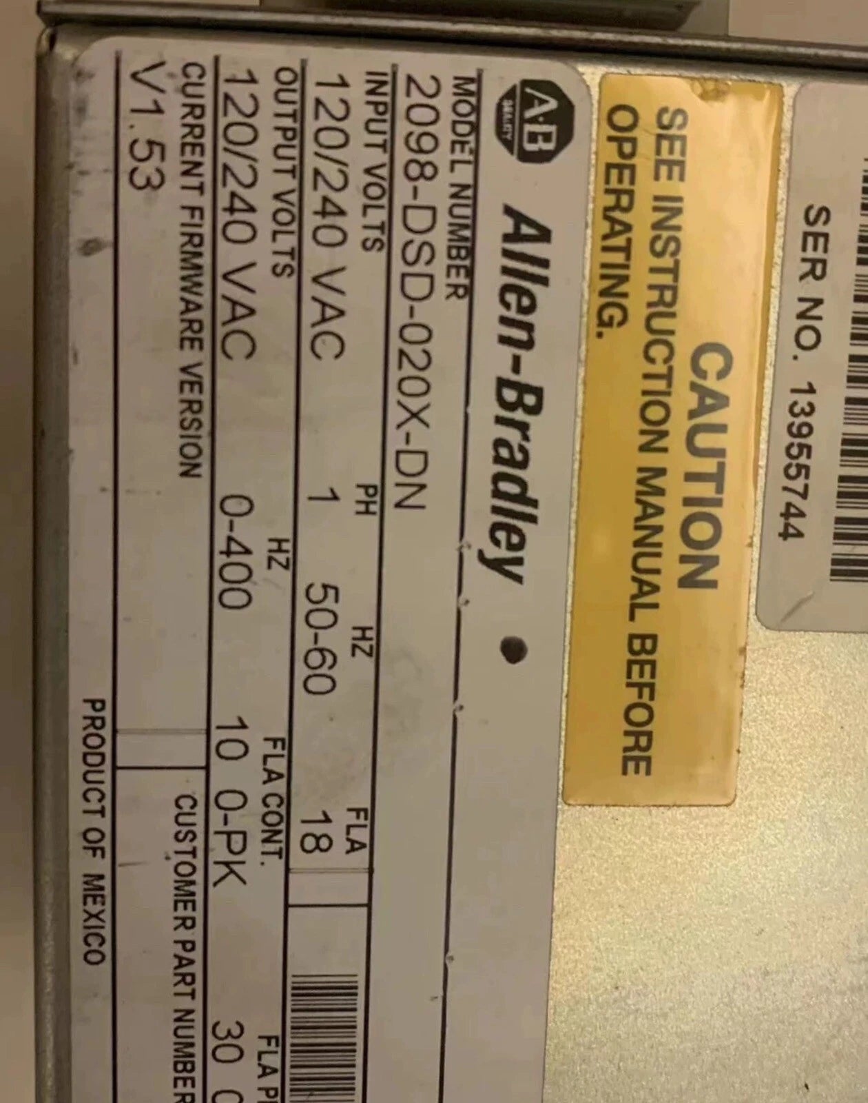 2098-DSD-020X-DN Digital Servo Drive: High-Performance Motion Control