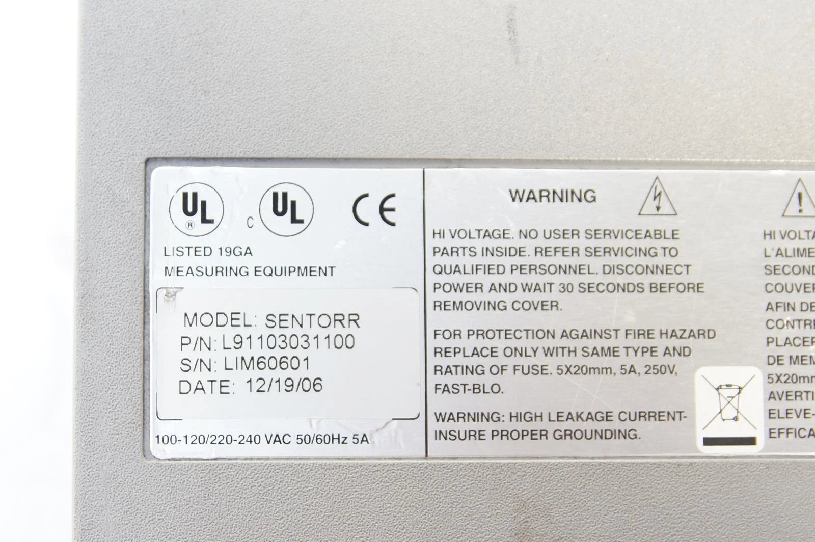 Varian SenTorr UHV2C Vacuum Guage Controller