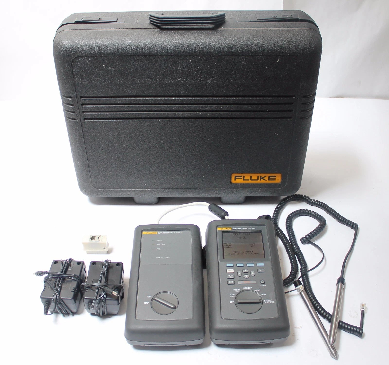 Fluke Networks DSP-2000 Cable Analyzer w/ Smart Remote CAT5 LAN Tester