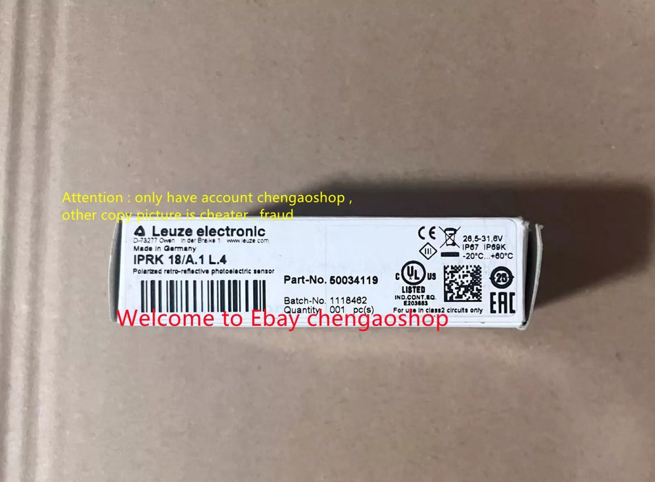 1PCS NEW 50034119 IPRK 18/A.1 L.4 (by DHL/FedEx) #U6420D YG