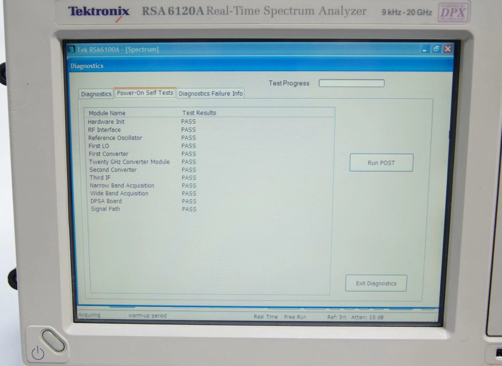 Tektronix RSA6120A Real Time Spectrum Analyzer 9 kHz to 20 GHz with Options