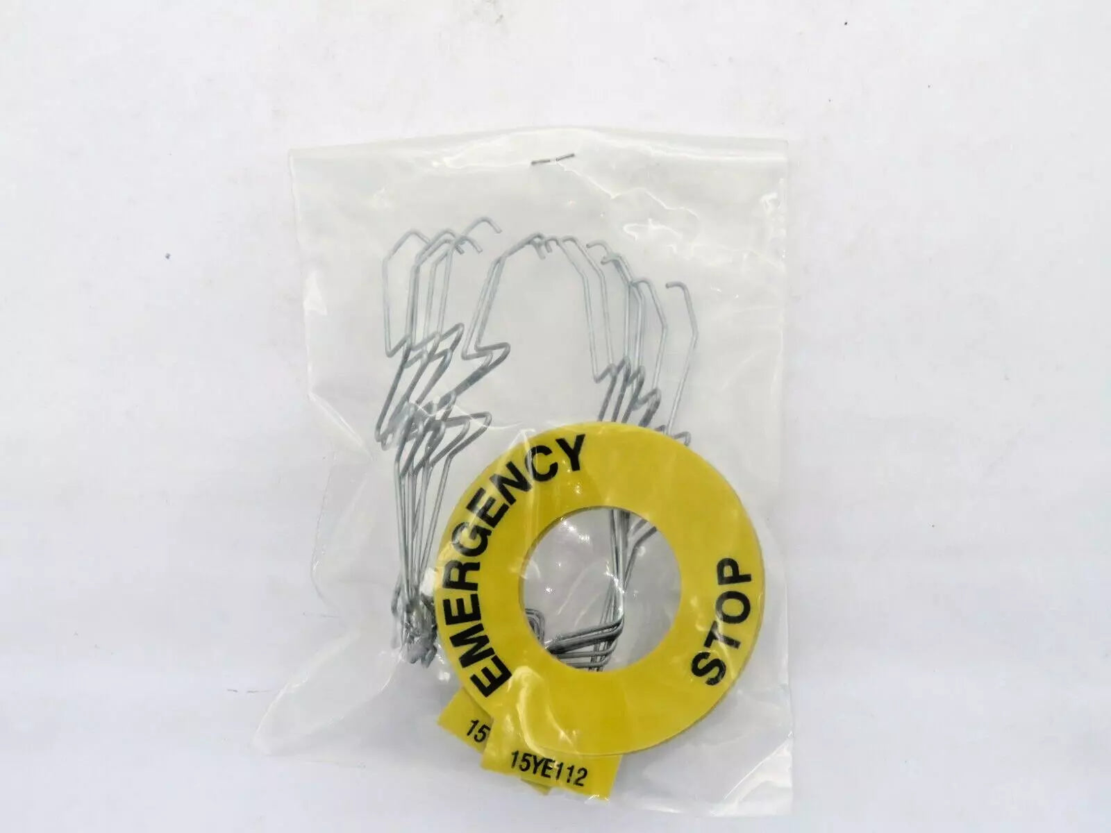 Emergency Stop Push Button Safety Label Ring Cover 15YE112 Industrial Control