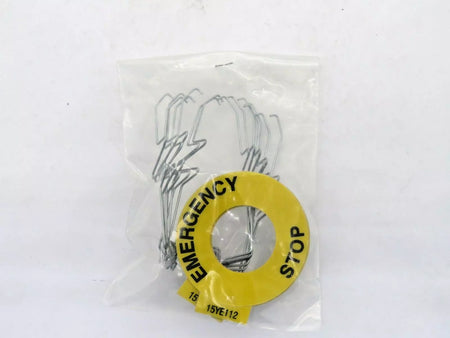 Emergency Stop Push Button Safety Label Ring Cover 15YE112 Industrial Control