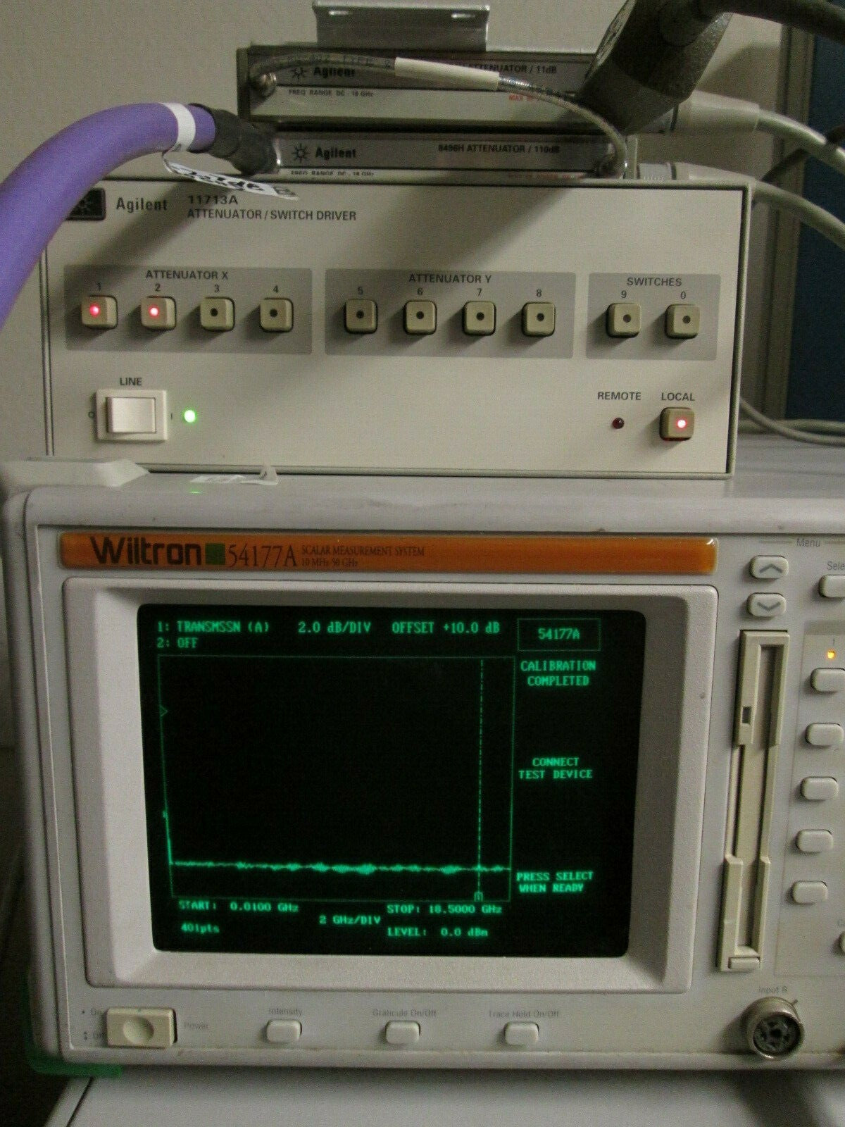 18 GHz RF Programmable Step Attenuator - Agilent