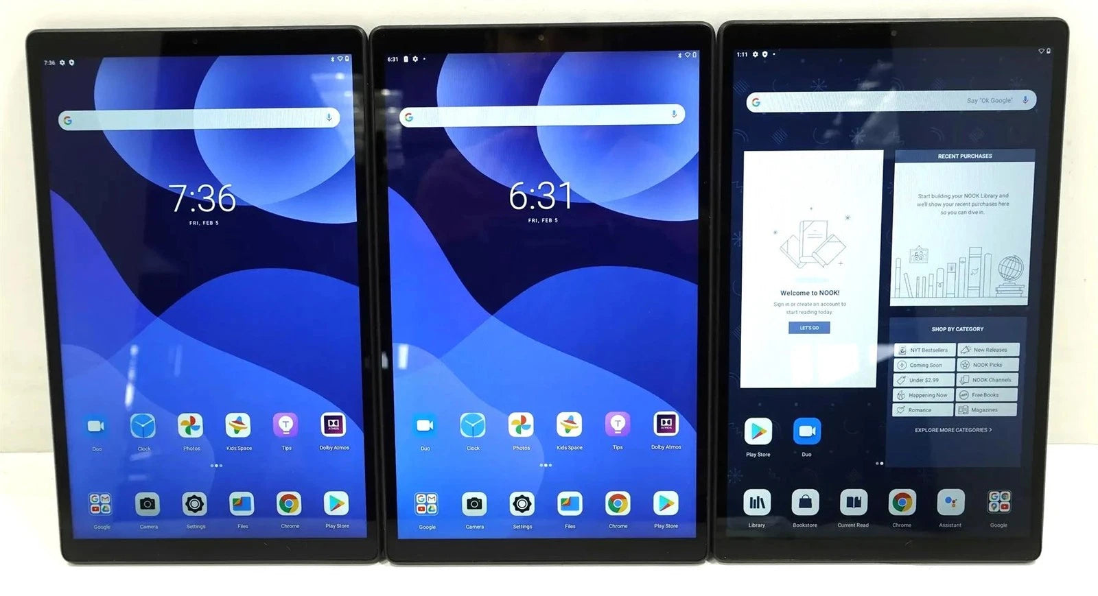 Lot 3 Lenovo Tab M10 HD TB-X306F 32GB Android Wi-Fi Gray - Tablet