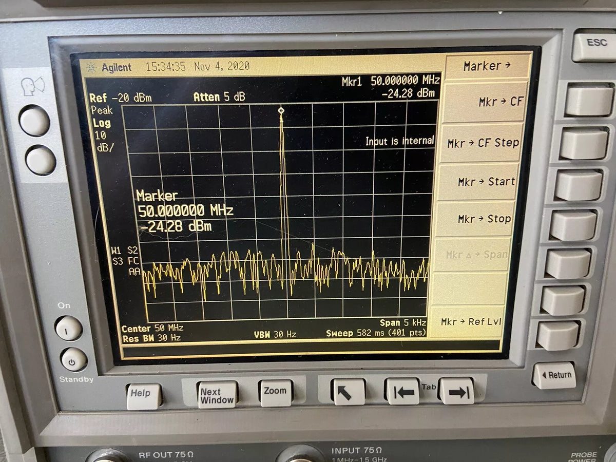 Keysight E4401B Signal Analyzer with 9 kHz - 1.5 GHz Frequency Range