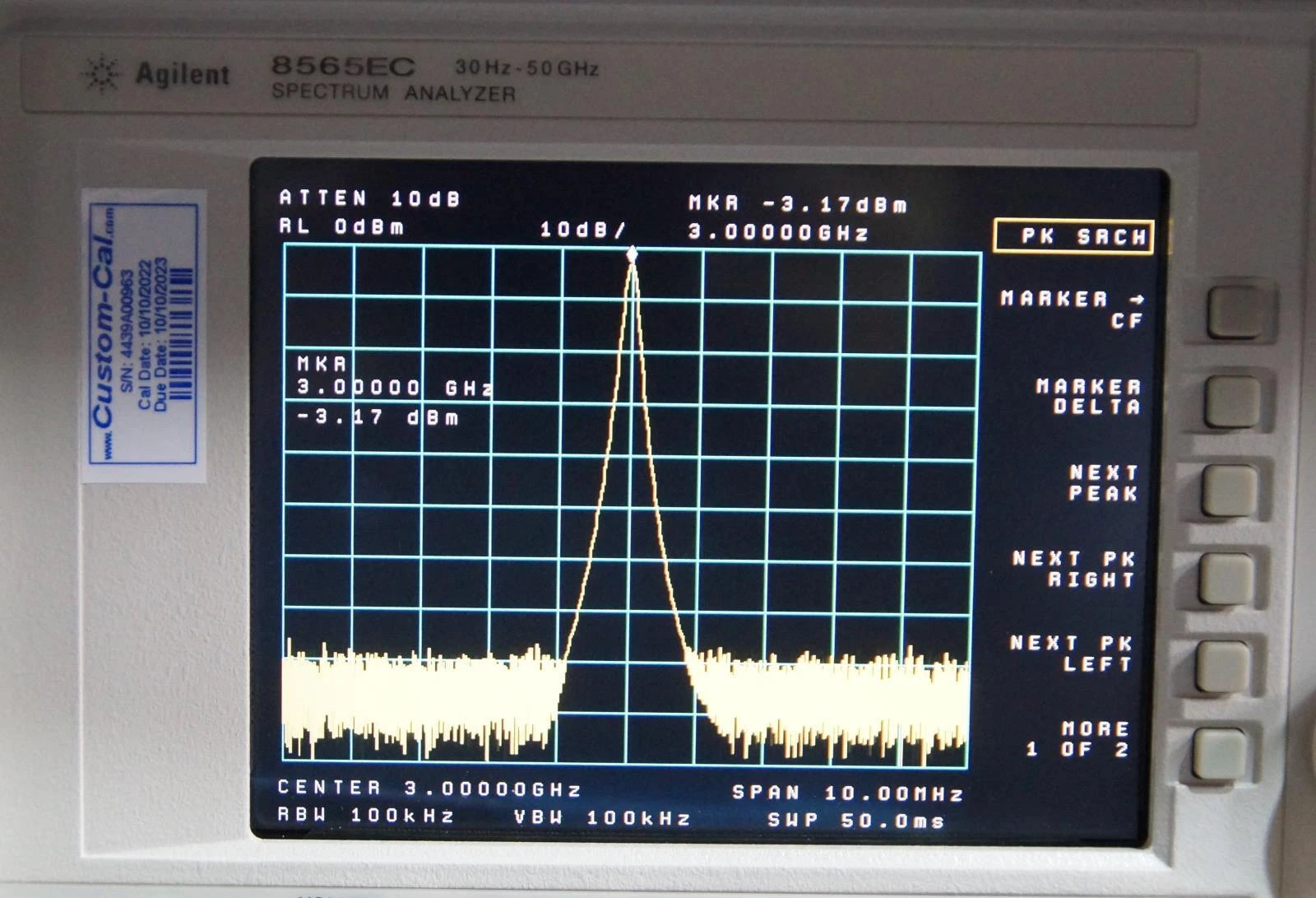 Agilent E4428C 250 kHz - 3.0GHz ESG Analog Signal Generator OPT 503
