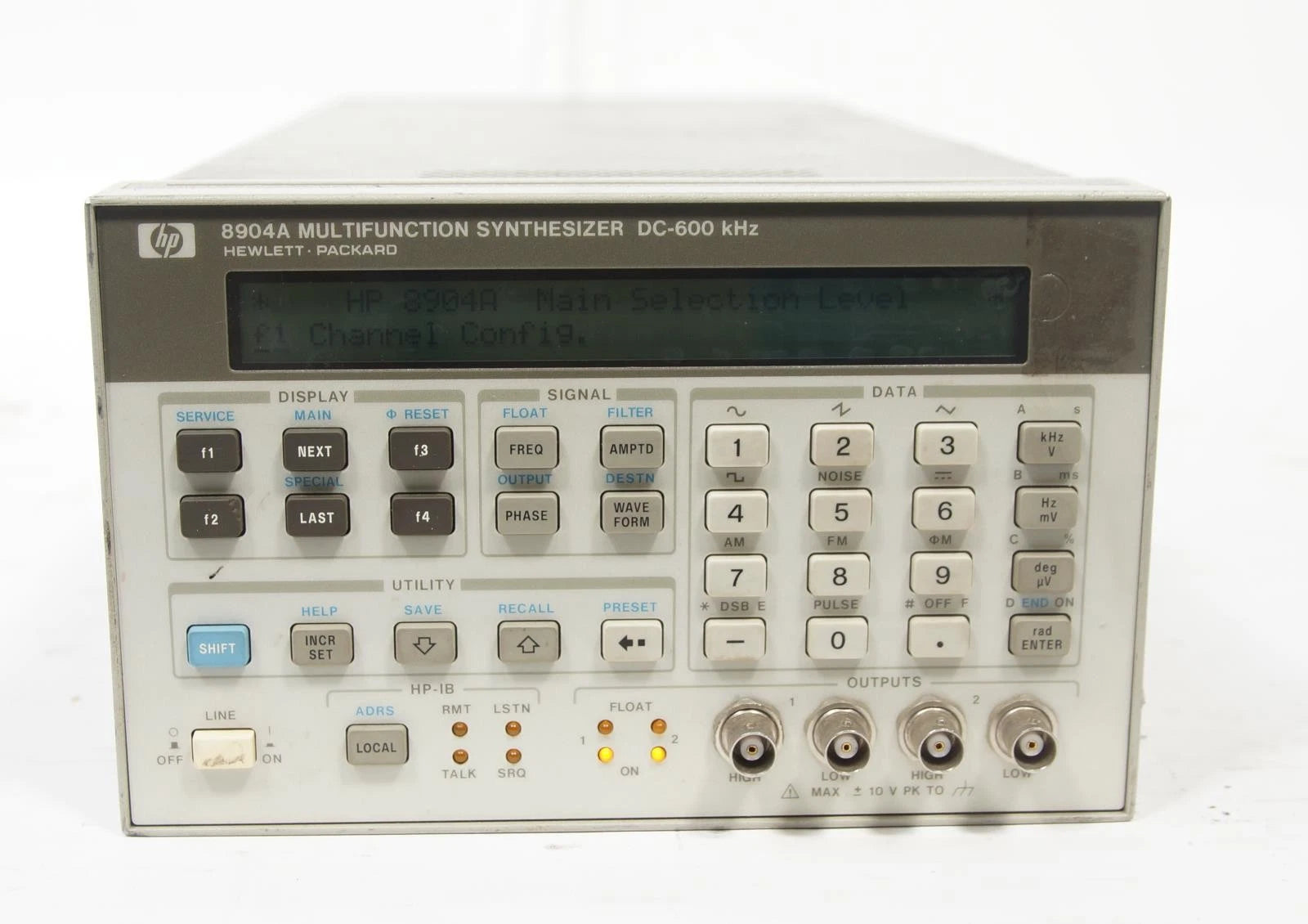 HP 8904A DC 4Channel 600kHz Multifunction Synthesizer / Generator OPT 001 002