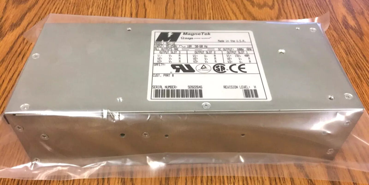 MagneTek MG1-1E Power Supply, AC Input 95-250V 18A 50-60 Hz, DC Output 15V 40A