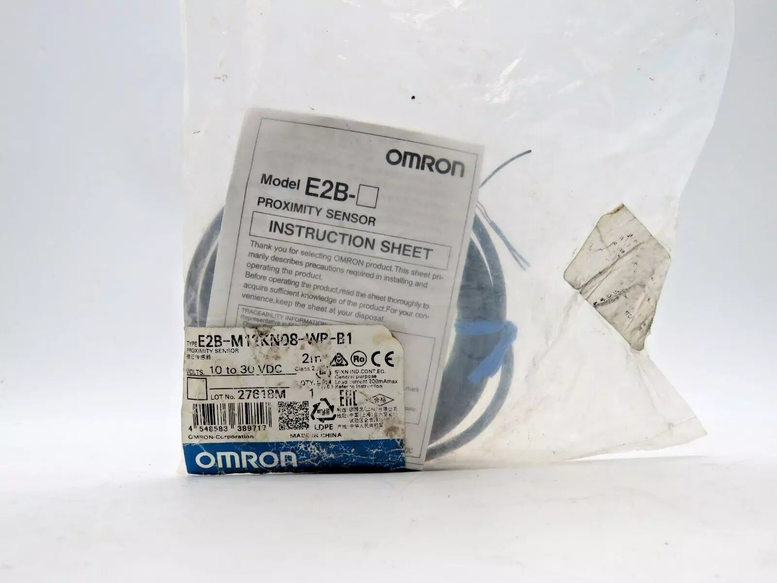 Omron E2B-M12KN08-WP-B1 Proximity Sensor 10 to 30 VDC