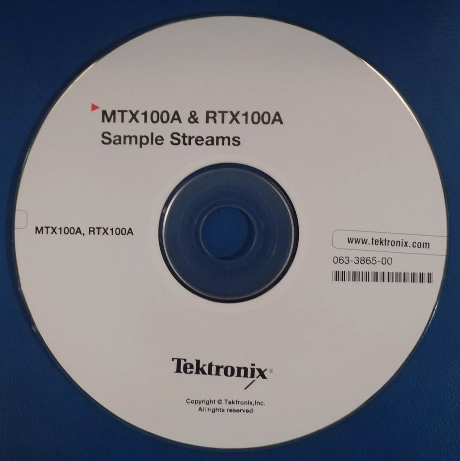 Tektronix MTX100A MPEG Recorder & Player with Sample Streams Software & Option 01