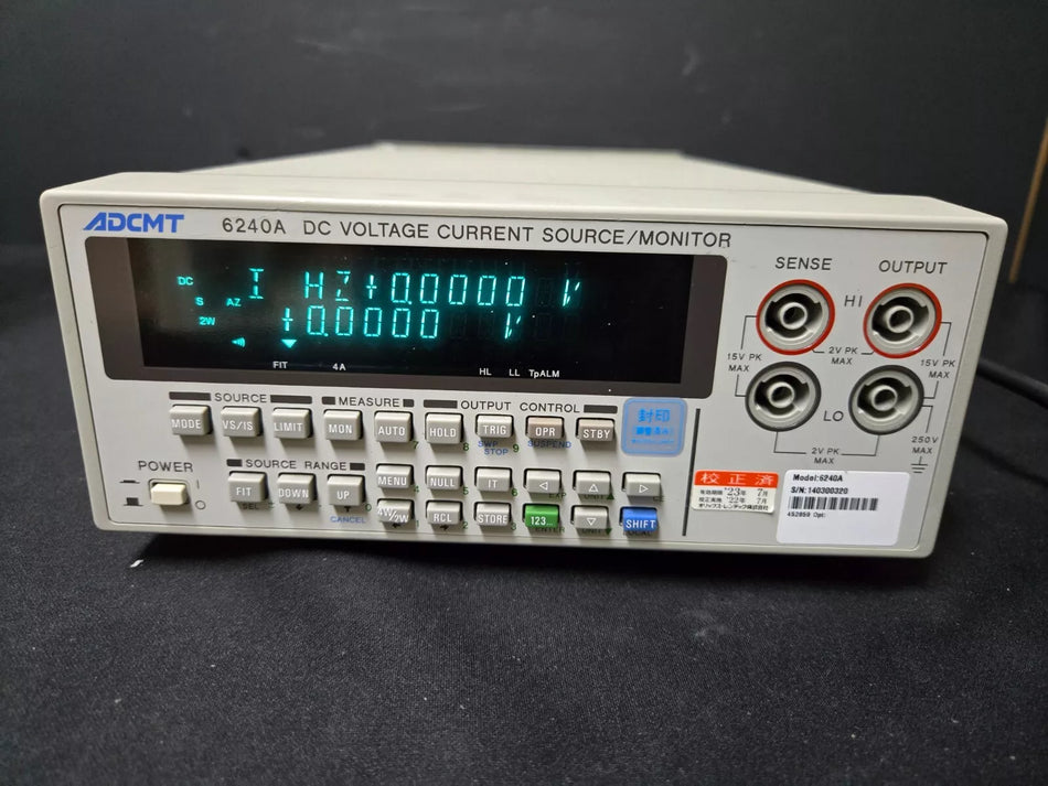 その他 ADCMT 6240A DC VOLTAGE CURRENT SOURCE ADCMT 6240A DC Voltage / Current Source / Monitor – XG eqpt