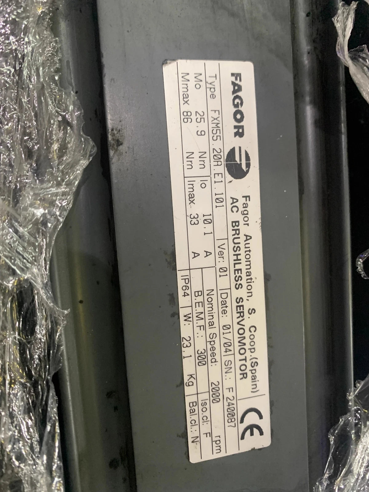FAGOR Motor FXM55.20A.E1.101 - High Performance Motor for Industrial Applications