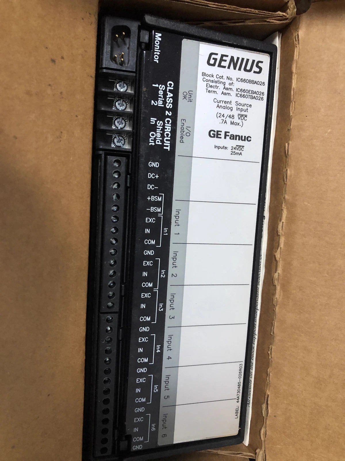 GE FANUC IC660BBA026/IC660EBA026/IC660TBA026 - Product Details