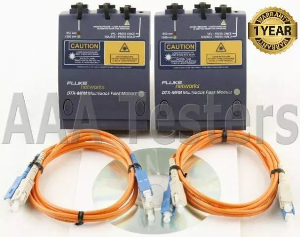 Fluke DTX-MFM MM Fiber Module Set 4 DTX-1800 DTX-1200 DTX-MFM DTX