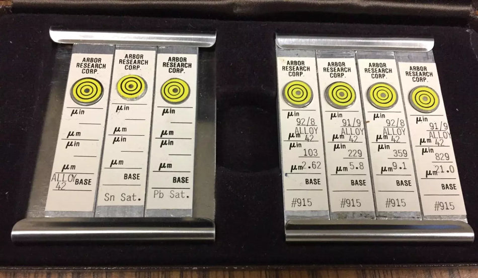 Arbor Research XRF Coating Thickness Standard: 90/10 Solder Over Alloy 42