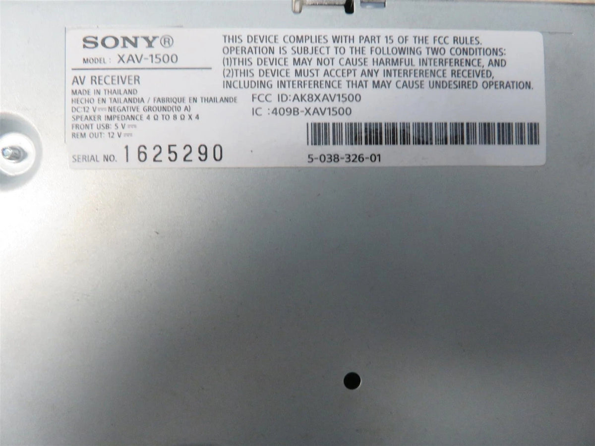 Sony XAV-1500 Touch Screen Digital Receiver - Free Shipping